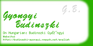 gyongyi budinszki business card